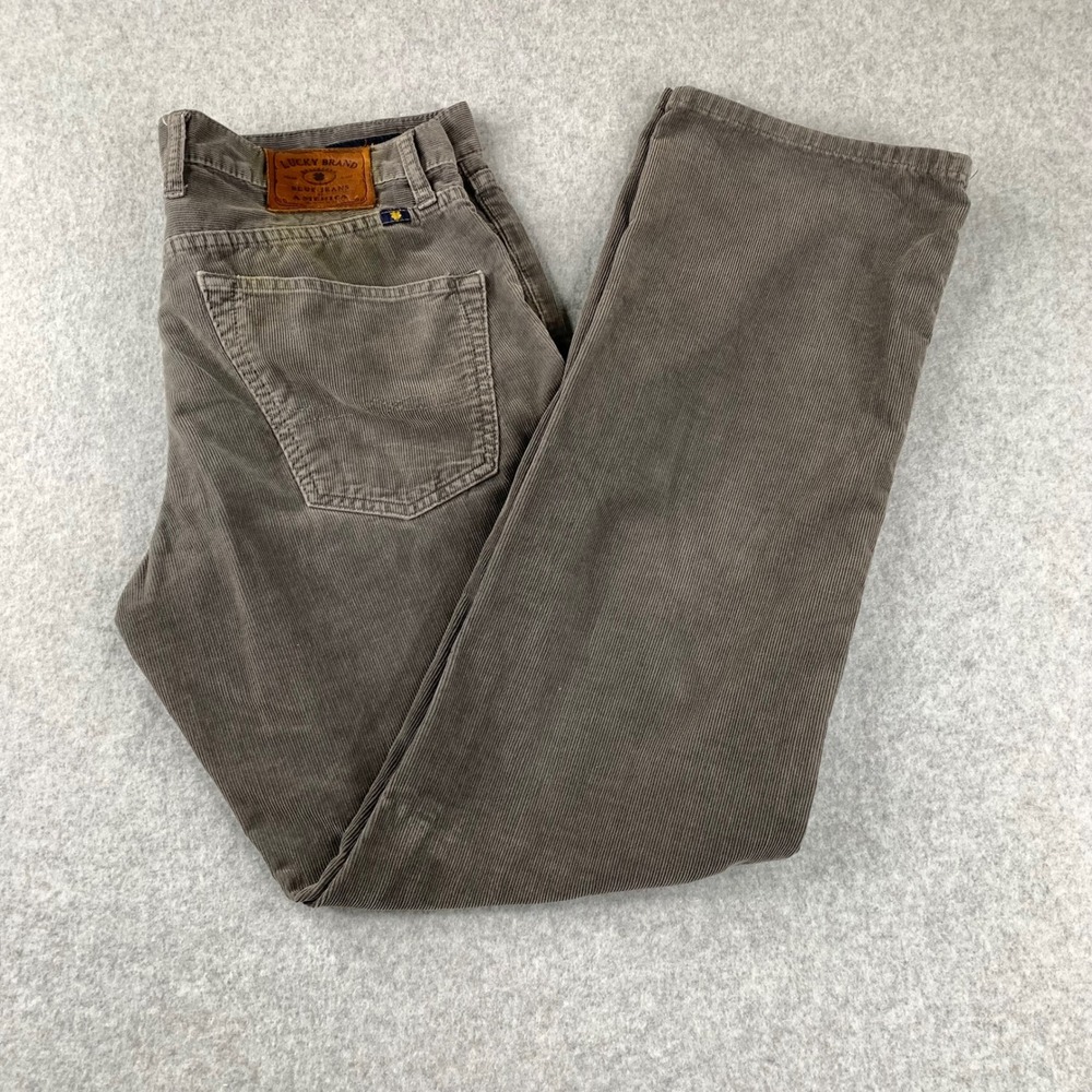 Lucky Brand 221 Original Straight Mens 32x32 Gray Corduroy Pants